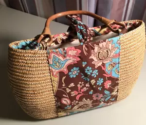 Ann Taylor Stroh Außen Paisley Loft Bag - Bild 1 von 4