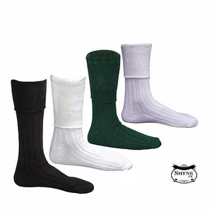 New Men's Scottish Highland Wear Kilt Hose Socks S/M/L/XL 4 COLOURS - Picture 1 of 5