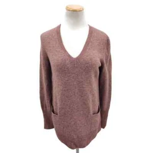 J. Rundhals brauner weicher bequemer Pullover mit V-Ausschnitt Wolle Alpaka Mischung in Gr. XS - Bild 1 von 4