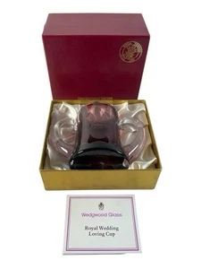 Vintage 1981 Wedgwood Purple Crystal Loving Cup Royal Wedding Lady Di & Charles - Picture 1 of 10