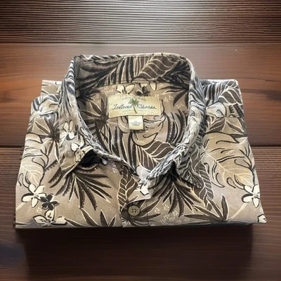 Camisa Island Shores Original Island Wear Hawaiana/Aloha Plumeria Monstera Hombres XL Foto 1 de 4