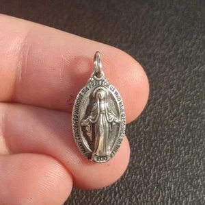 3,5 Gramm Creed Vintage Heilige Maria Medaille Sterling Silber 925 Charm - Bild 1 von 5