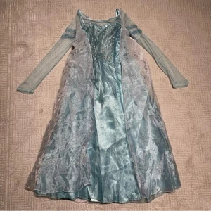 NWT Disney Frozen Elsa Dress costume Tutus glitter Princess Dress Girls 11/12 - Picture 1 of 12