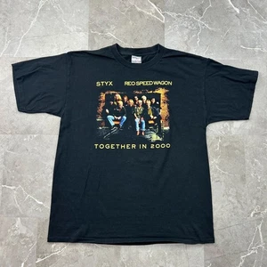 Vintage Styx REO Speedwagon Graphic Tour Tee Herren XL Kurzarm Band Shirt y2k - Bild 1 von 9