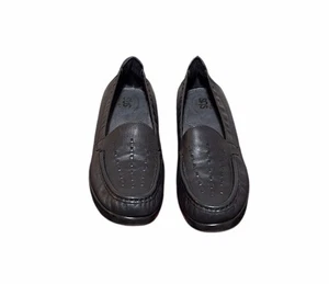 SAS Womens Tripad Comfort Loafer Style Shoes Black Wedge Heel Sz 10.5 Narrow - Picture 1 of 6