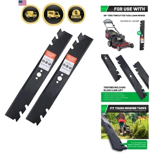 Lawn Mower Blades 30 Inch Mulching Replacement for Toro Time Master 2 Pack - Picture 1 of 10