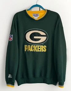 Vintage 90s Mens Starter NFL Green Bay Packers Football Crewneck Sweatshirt Gr. L - Bild 1 von 11