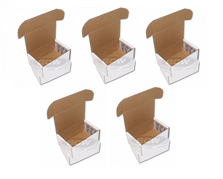 (5) BCW Graded Trading Card Storage Boxes -Holds 30 Graded Cards or 100 Toploads