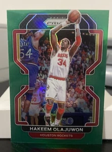 2021-22 Panini Prizm NBA Green Prizm #265 Hakeem Olajuwon Rockets Salón de la fama - Imagen 1 de 2