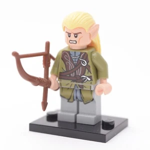 Lego Lord of the Rings Legolas Minifigure in Olive Green Robe Figure LOR015 - Picture 1 of 2