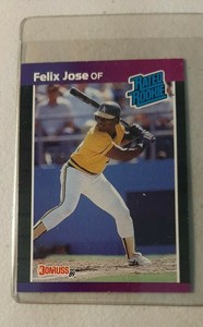 Felix Jose 1989 Donruss RATED ROOKIE CARD #38 (AA)
