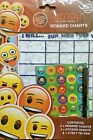 2 Emoji Re-useable Wipe-Clean Childrens Reward Charts,Stickers & Pen Educational