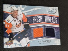 2008-09 UPPER DECK UD ICE KYLE OKPOSO FT-KO FRESH THREADS DUAL JERSEY