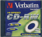 2x Verbatim 43147 CD-RW 8x-10x 700Mb Full Jewel Case New Sealed CDRW