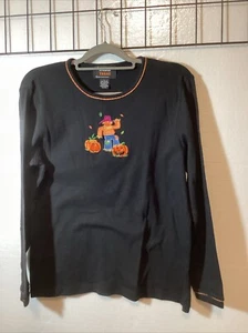 Designers Originals Studio TREAT Halloween scarecrow Black Sz Large SKU 58858 - Picture 1 of 7