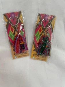Guatemalan Worry Doll Keyrings - NEW in package - Picture 1 of 3