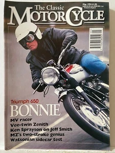 The Classic Motorcycle Magazine May 1994 Cover: 650 Bonnie 983C - Imagen 1 de 2