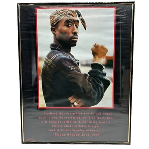 Tupac Shakur 2 Pac Framed Quote Poster 1999 Original 20x16 Scorpio Posters 421A - Picture 1 of 7