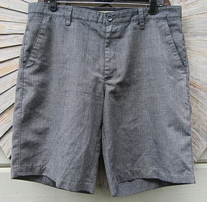 Shark Greg Norman SLIM FIT Men's 34 Gray Heather Flat Front Chino Golf Shorts - Picture 1 of 8
