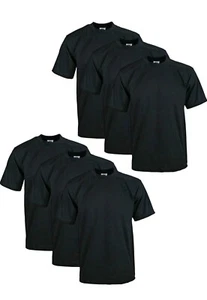 6 Pack Pro Club Men's Heavyweight Short Sleeve Tee T-Shirt (Small) - Picture 1 of 3