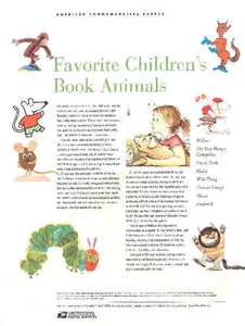 #754 39c Children's Book Animals #3987-3994 USPS Commemorative Stamp Panel - Picture 1 of 1