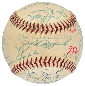 1950's ONL Baseball Signed (27) With Jimmie Foxx Red Barber Heinie Manush (PSA) - Picture 1 of 7