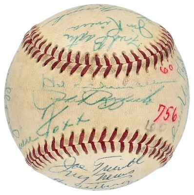 1950's ONL Baseball Signed (27) With Jimmie Foxx Red Barber Heinie Manush (PSA) - Image 1 of 4