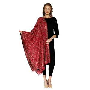 Sciarpa sciarpa stola scialle lana tessuto Kashmir Kani donna nuova - Foto 1 di 5