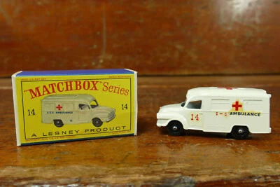 Vintage Matchbox 14 Lomas Ambulance - 1962 Lesney w/ Original Box - Image 1 of 4