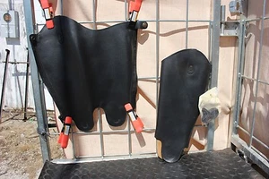 34-26 neue Treadstep Irland schwarze Leder Galway Gamaschen war 140 Kalb 14" HT 17" - Bild 1 von 2