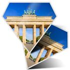 2 x Diamond Stickers 10 cm  - Brandenburg Gate Berlin  #3134