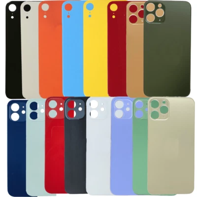 Сменная крышка из заднего стекла с большим отверстием для iPhone 15 14 13 12 11 Pro XR XS 8 - Изображение 1 из 3