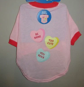 CUTE Valentine's Day Hearts Dog Tshirt (Size Medium) BRAND NEW W TAGS - Picture 1 of 5