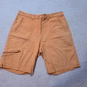 Woolrich Cargo Shorts Womens 14? Petite Cotton/Spandex Mango - Picture 1 of 8