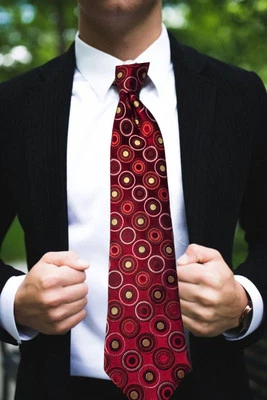 EXPRESS VIBRANT, CLASSIC WOVEN SILK NECKTIE, NWT - Image 1 of 4