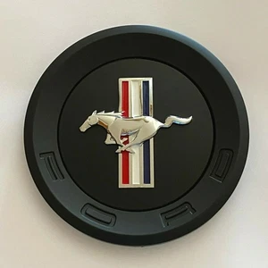NEW Mustang GT DECAL BLACK TRUNK DECK LID EMBLEM BADGE FIT 5.9"/15cm - Picture 1 of 4