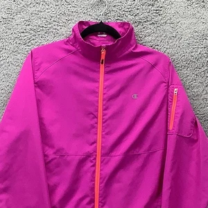 Champion Elite Jacket Womens Large Pink Full Zip Lightweight Windbreaker Running - Picture 1 of 10