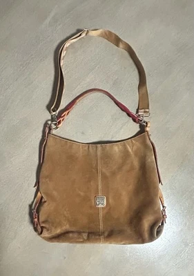 Bolso Hobo Bandolera Dooney & Bourke Marrón Grande Gamuza - Imagen 1 de 4
