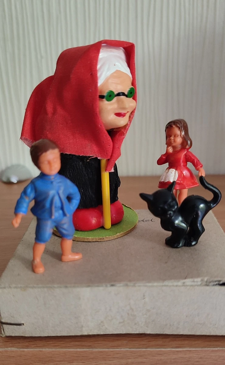 Sparfroh Märchenfiguren-Set 'Hänsel & Gretel' Mit Hexe & Katze – Handbemalt, Ca. 5,5-7,5 Cm, Made In Germany