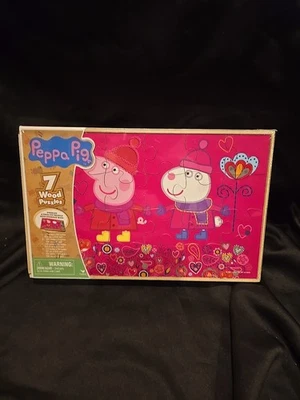 PEPPA PIG Cardinal Industries 7 rompecabezas de madera nuevos rompecabezas de sierra caladora sellados Foto 1 de 4