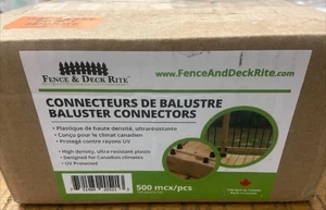 Conectores de balaustre Fence Deck Rite Specialty Hardware plástico negro (450+ piezas) - Imagen 1 de 2