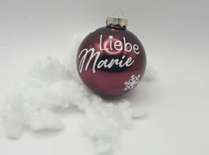 Weihnachtskugel personalisiert "Liebe Marie" Christbaumkugel als Geschenk - Bild 1 von 3