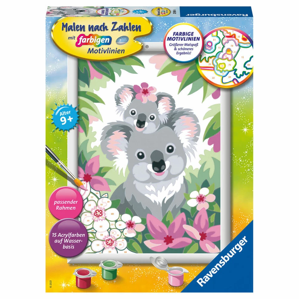 Ravensburger 28984 Malen nach Zahlen süße Koalas