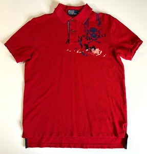 Polo Ralph Lauren Vintage Para Hombre Estampado Calavera Envejecido Talla M - Imagen 1 de 12