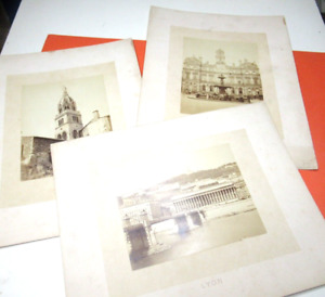 3 BELLES PHOTOGRAPHIES ORIGINALES VILLE DE LYON 1880-90 EGLISE FOURVIERE COLLINE