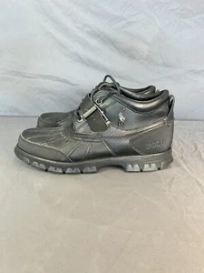 Polo para hombre talla 9,5 EE. UU. Botas negras con cordones punta redonda elegantes bonitas - Imagen 1 de 5