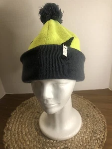 NIKE Beanie Hat Youth Size Bright Yellow And Black - Picture 1 of 5