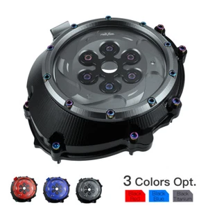 For BMW S1000R/RR/XR 2015-2018 19 Racing Clear Clutch Cover Guard Engine Protect - Picture 1 of 11