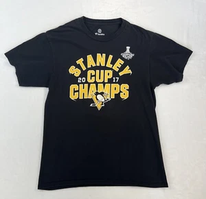 Pittsburgh Penguins Mens Fanatics 2017 Stanley Cup Champs T Shirt Size Medium - Picture 1 of 9