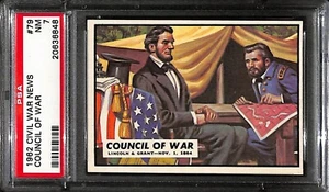 1962 Topps Civil War News #79 Council Of War Abraham Lincoln PSA 7 NM 7484 - Picture 1 of 4